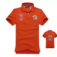 hommes t-shirt ralph lauren 2013 cotton transpiration col haut prl-67 orange